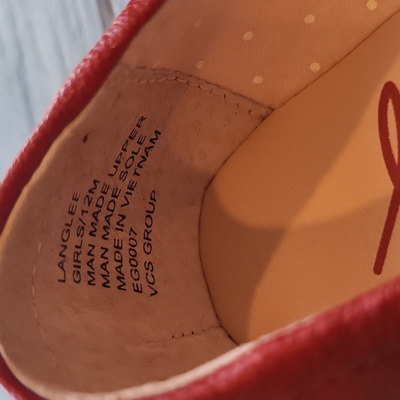 Salsa Red & Navy Blue Ballet Love Flats, Vegan Leather, Ellen Degeneres - Picture 3 of 7